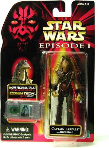 Star Wars Episode 1 Captain Tarpals Action Figure with Commtech Chip