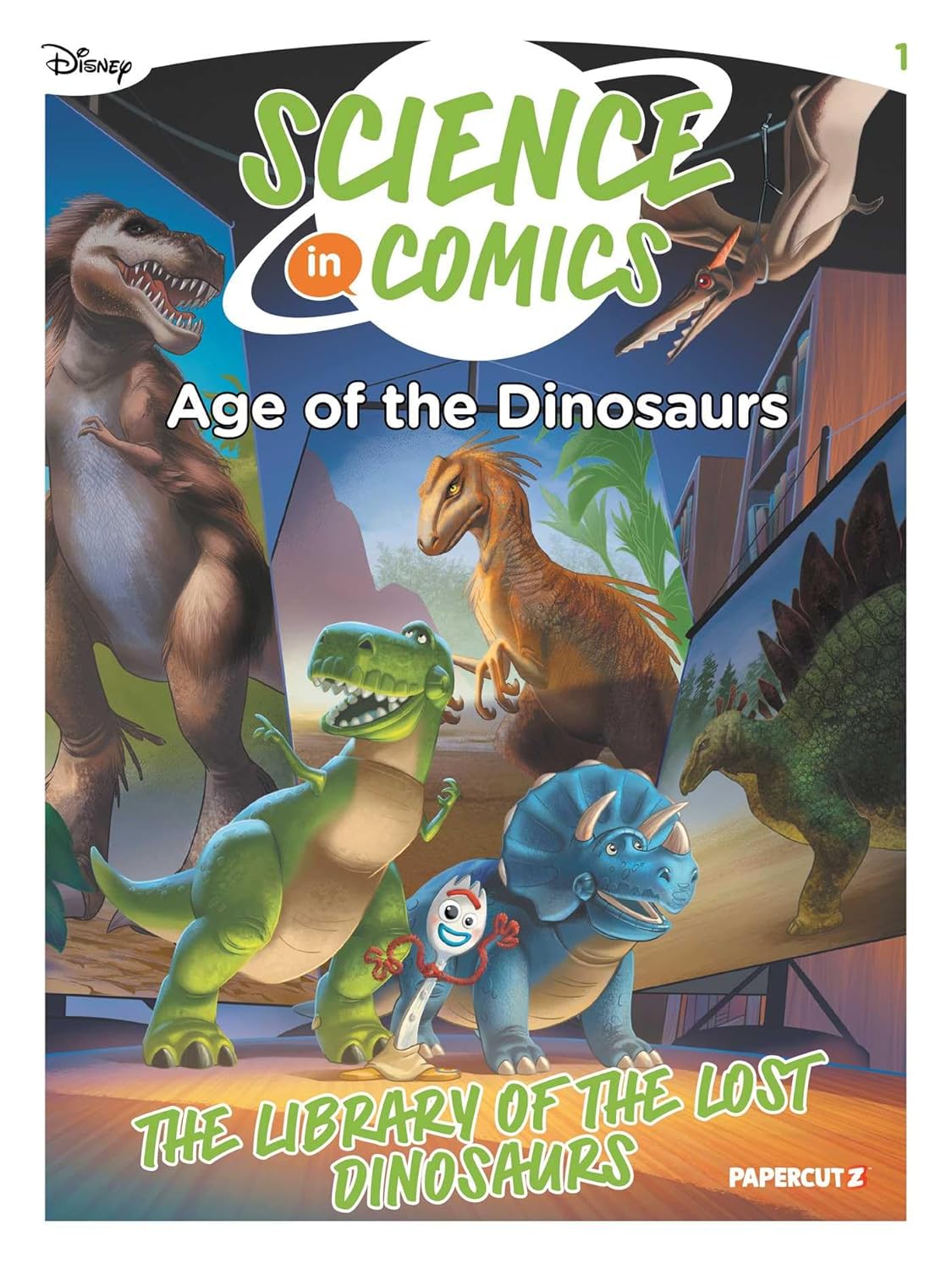 Disney Science In Comics Age Of The Dinosaurs TPB The Libarary Of The Lost Dinosaurs