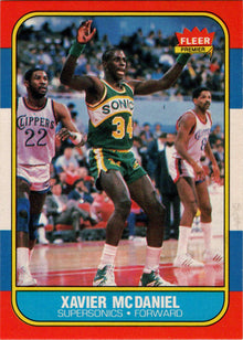 1986-87 Fleer Basketball #72 Xavier McDaniel Base Rookie Card