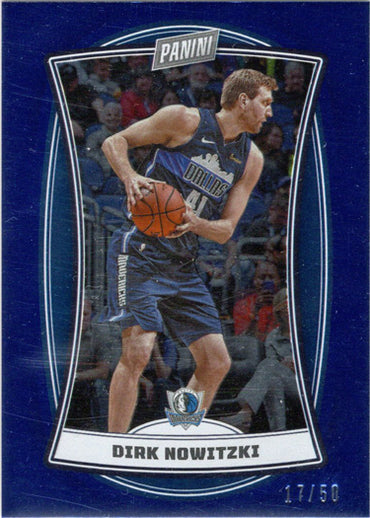 Panini Player of the Day 2022-23 Blue Foil Parallel Card 74 Dirk Nowitzki 17/50