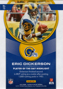 2023 Panini POTD Football Red Foil Parallel Card 75 Eric Dickerson 67/99