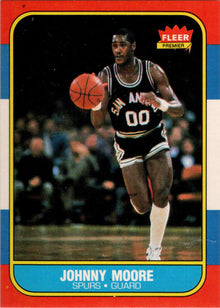 1986-87 Fleer Basketball #76 Johnny Moore Base Rookie Card