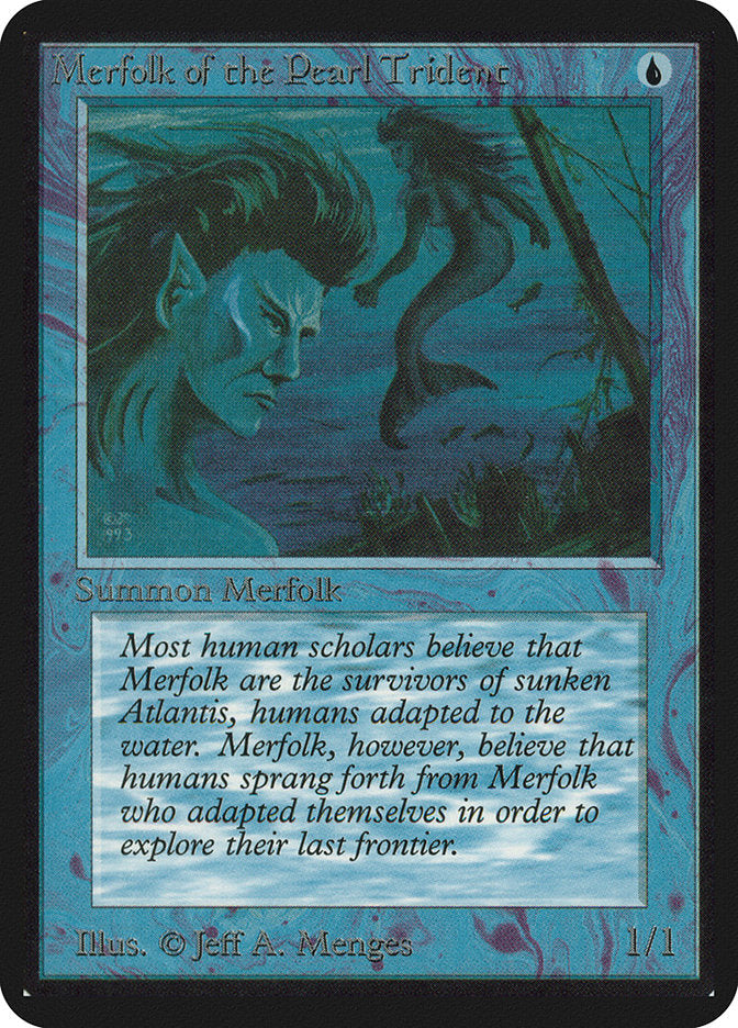 Magic: The Gathering MTG Merfolk of the Pearl Trident [Alpha Edition] Graded CGC 7.5 Near Mint+