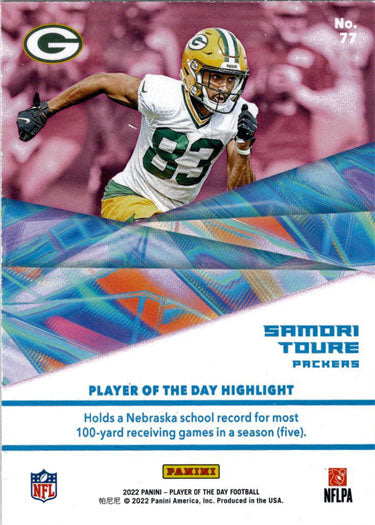Panini Player Of The Day Football 2022 Foil Parallel Card 77 Samori Toure