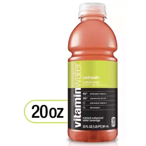 vitaminwater refresh tropical mango  20 fl. oz. Bottle