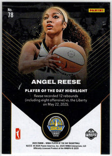 2025 Panini WNBA Player of the Day Orange Parallel Card 78 Angel Reese 155/199