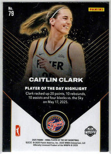 2025 Panini WNBA Player of the Day Base Card 79 Caitlin Clark
