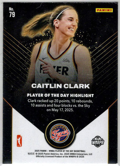 2025 Panini WNBA Player of the Day Base Card 79 Caitlin Clark