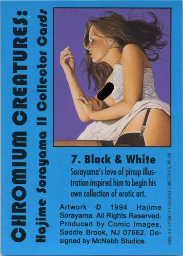 Sorayama 2 Chromium Creatures Base Card 7 "Black & White"