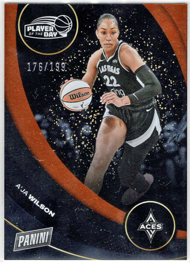 2025 Panini WNBA Player of the Day Orange Parallel Card 7 A'ja Wilson 176/199