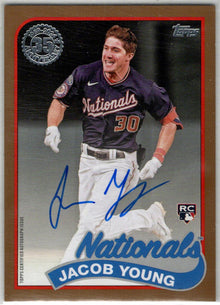 2024 Topps Series 2 Baseball Gold Border Autograph Card 89BA2-JY Jacob Young /50