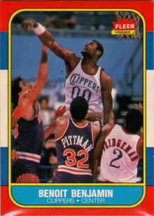 1986-87 Fleer Basketball #8 Benoit Benjamin Base Rookie Card