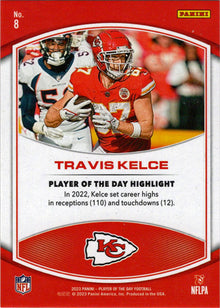 2023 Panini POTD Football Red Foil Parallel Card 8 Travis Kelce 66/99
