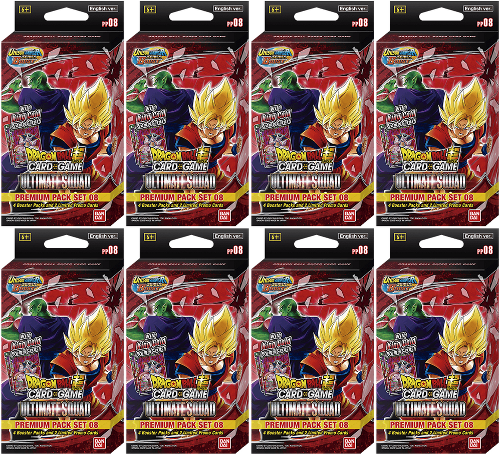 Dragon Ball Super TCG: Ultimate Squad Premium Pack Set Display