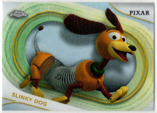 2025 Topps Chrome Disney Refractor Parallel Card 91 Slinky Dog