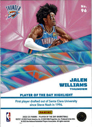 Panini Player of the Day 2022-23 Foil Parallel Base Card 96 Jalen Williams 251/499