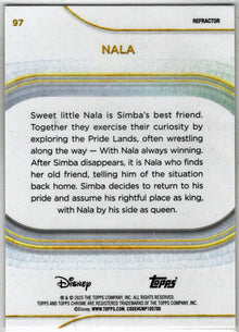 2025 Topps Chrome Disney Refractor Parallel Card 97 Nala
