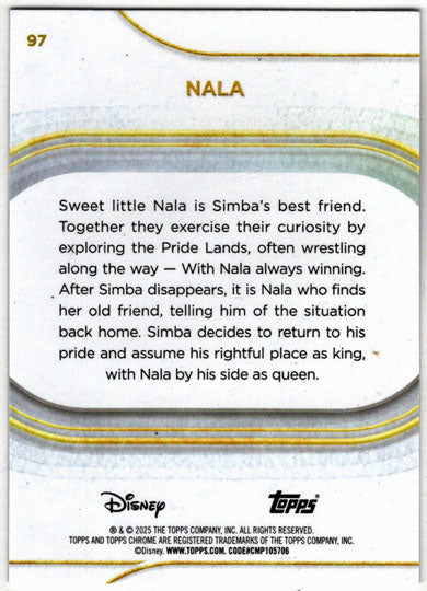 2025 Topps Chrome Disney Base Card 97 Nala