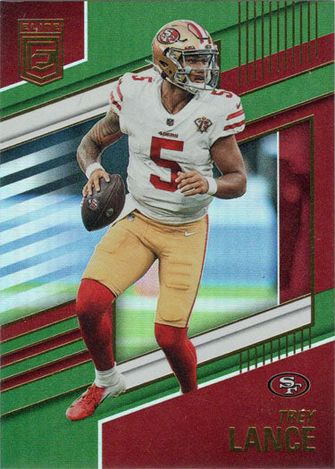 Panini Donruss Elite Football 2022 Green Foil Parallel Card 98 Trey Lance