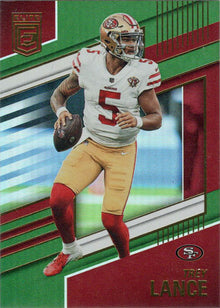Panini Donruss Elite Football 2022 Green Foil Parallel Card 98 Trey Lance