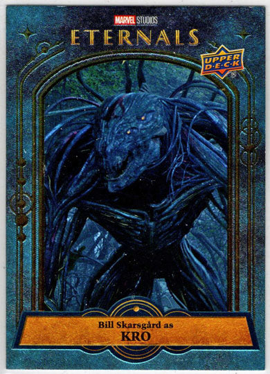 2023 Upper Deck Marvel Eternals Blue Parallel Card 99 Bill Skarsgard /299