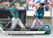 2025 Topps Now Cal Raleigh & Ken Griffey Jr. Card 720 56th HR