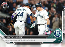 2025 Topps Now Seattle Mariners Division Title Card 762