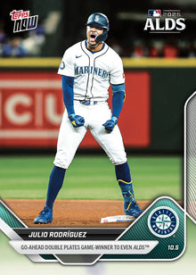 2025 Topps Now Julio Rodriguez Card 830 Go-Ahead Double Plates