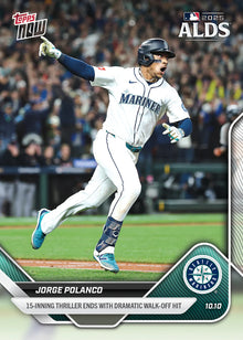 2025 Topps Now Jorge Polanco Card 853 15-Inning Thriller Seattle Mariners