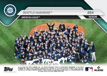 2025 Topps Now Seattle Mariners Card 854 Advance to ALCS