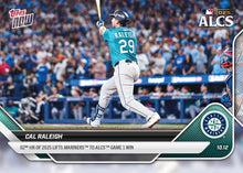 2025 Topps Now Cal Raleigh Card 860 62nd HR Mariners ALCS Game 1 Win