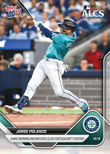 2025 Topps Now Jorge Polanco Card 861 Game Winning RBI Seattle Mariners
