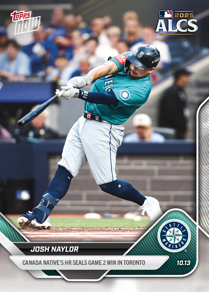 2025 Topps Now Josh Naylor Card 865 HR Seals Game 2 Seattle Mariners