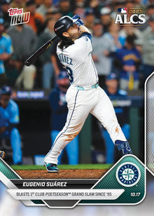 2025 Topps Now Eugenio Suarez Card 882 Blasts 1st Club Postseason Grand Slam