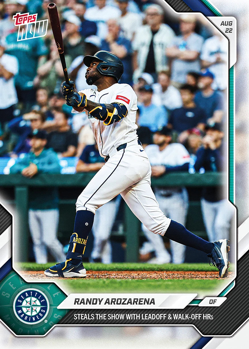 2026 Topps Now Randy Arozarena Card 585 Leadoff and Walkoff HRs