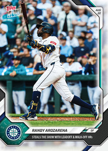 2026 Topps Now Randy Arozarena Card 585 Leadoff and Walkoff HRs