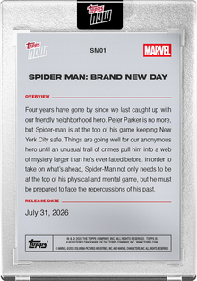 2026 Topps Now Spider-Man Brand New Day SM01