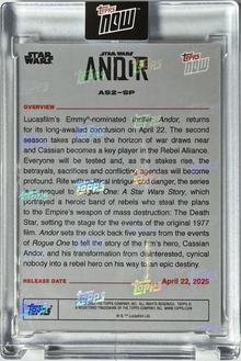 2025 Topps Now Star Wars Andor Season 2 Card AS2-SP Short Print Alternate Poster Artwork