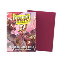 Dragon Shield Matte Dual Sleeve - Pomegranate-Gold 100ct