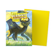 Dragon Shield Matte Dual Sleeve - Yellow & Silver 100ct