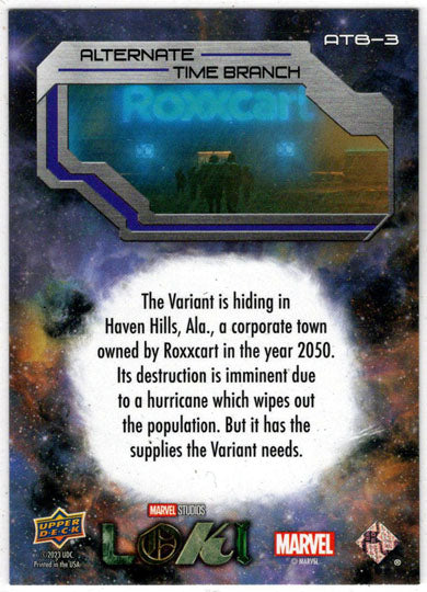 2023 Upper Deck Marvel Loki Alternate Time Branch Card ATB-3 Alabama 2050
