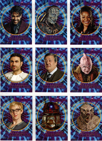 2022 Doctor Who Series 11 & 12 Allies & Adversaries Complete UK Insert Card Set