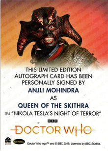 2022 Doctor Who Series 11 & 12 Anjli Mohindra Full Bleed Autograph Card
