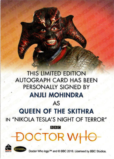 2022 Doctor Who Series 11 & 12 Anjli Mohindra Full Bleed Autograph Card