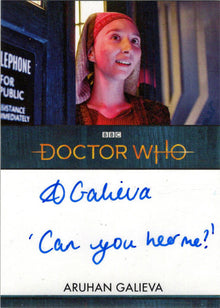 2022 Doctor Who Series 11 & 12 Aruhan Galieva Autograph Inscription Card