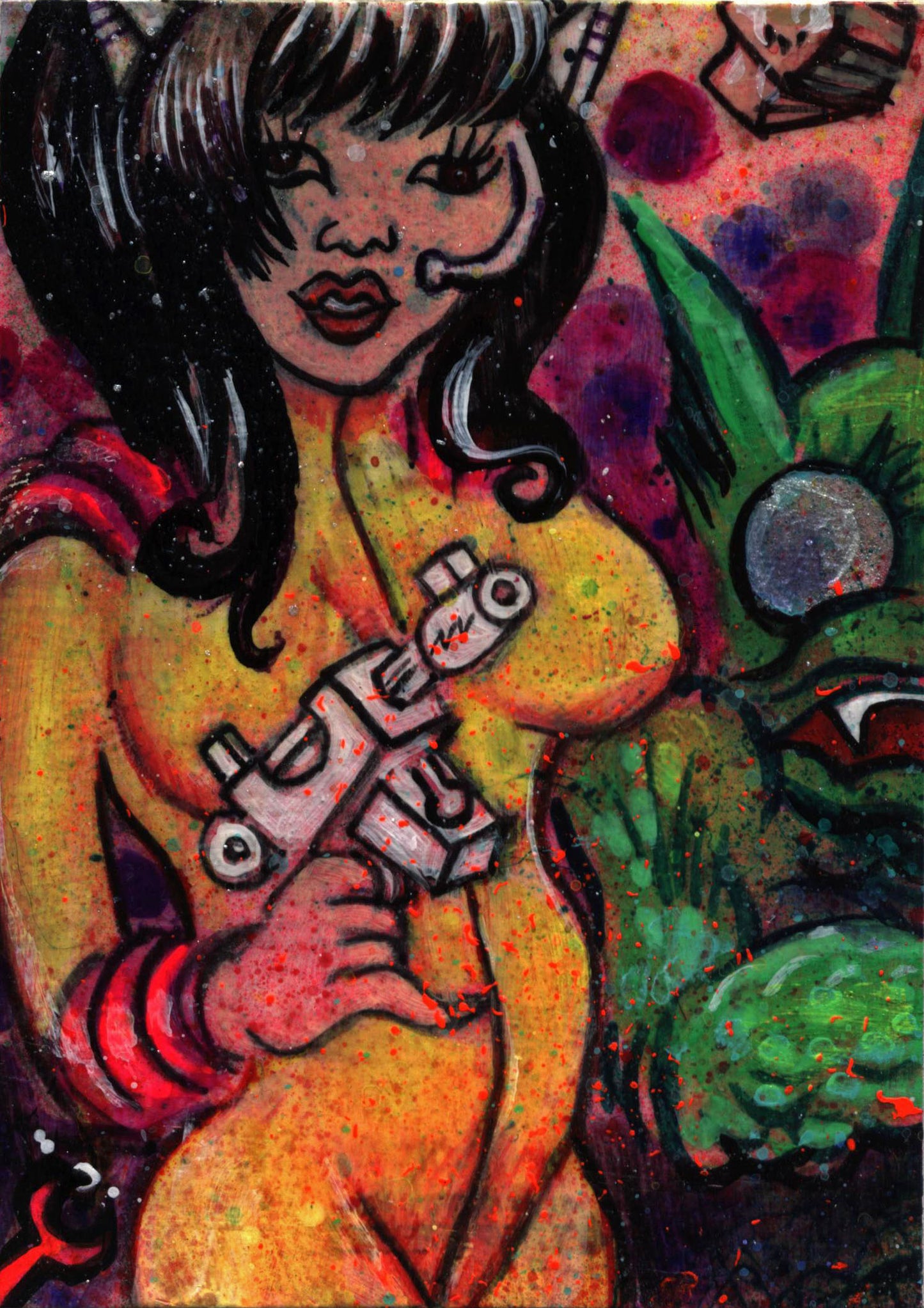 2011 5finity Galaxgals Eradication Jason Atomic Sketch Card Ver. 2