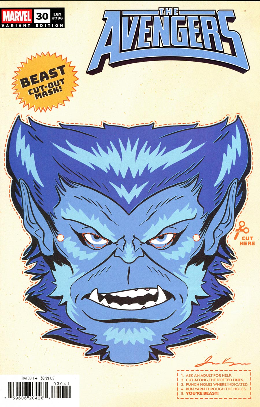 Avengers #30 Retro Halloween Mask Variant