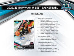 2022-23 Bowman Best University Basketball Hobby Box