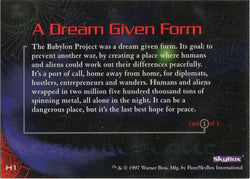 Babylon 5 Special Edition Hologram Card H1 "A Dream Given Form"