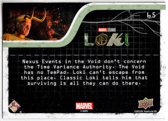 2023 Upper Deck Marvel Loki Miss Minutes Parallel Base Card 65 This Is The.. /99